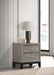 Valen 2-drawer Nightstand Bedside Table Light Taupe