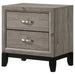 Valen 2-drawer Nightstand Bedside Table Light Taupe