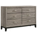 Valen 6-drawer Bedroom Dresser Cabinet Light Taupe