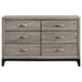 Valen 6-drawer Bedroom Dresser Cabinet Light Taupe