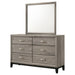 Valen 6-drawer Bedroom Dresser and Mirror Light Taupe