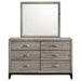 Valen 6-drawer Bedroom Dresser and Mirror Light Taupe