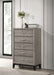 Valen 5-drawer Bedroom Chest of Drawers Light Taupe