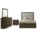 Atlas 4-piece California King Bedroom Set Dark Oak