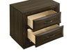 Atlas 2-drawer Bedroom Nightstand Bedside Table Dark Oak