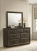 Atlas 7-drawer Bedroom Dresser and Mirror Set Dark Oak