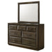 Atlas 7-drawer Bedroom Dresser and Mirror Set Dark Oak
