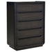 Leandro 5-piece California King Bedroom Set Burnished Black