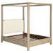 Solano 85-inch California King Canopy Bed Weathered Mango