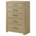 Hendricks 5-drawer Bedroom Chest of Drawers Light Oak