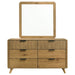Bennett 6-drawer Bedroom Dresser and Mirror Set Light Oak