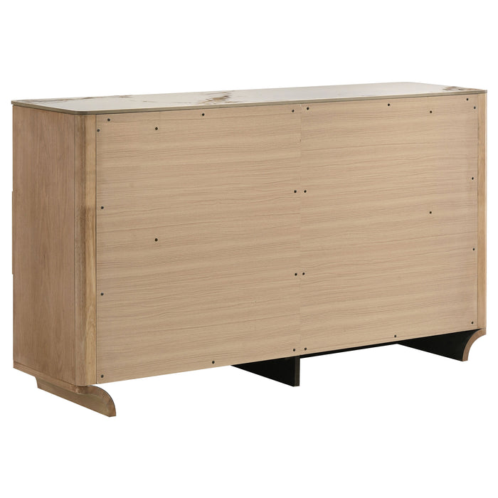 Leanne 5-piece Eastern King Bedroom Set Light Oak