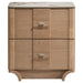 Leanne 2-drawer Sinter Stone Top Nightstand Light Oak