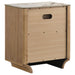 Leanne 2-drawer Sinter Stone Top Nightstand Light Oak