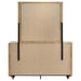 Leanne 6-drawer Sinter Stone Top Dresser and Mirror Light Oak