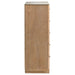 Leanne 5-drawer Sinter Stone Top Chest of Drawers Light Oak