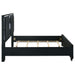 Ravenne Velvet Upholstered Eastern King LED Panel Bed Black