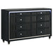 Ravenne 5-piece Velvet Upholstered Eastern King LED Bedroom Set Black
