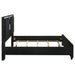 Ravenne Velvet Upholstered California King LED Panel Bed Black
