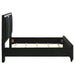 Ravenne Velvet Upholstered Queen LED Panel Bed Black