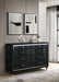 Ravenne 8-drawer Velvet Upholstered LED Dresser Cabinet Black