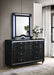 Ravenne 8-drawer Velvet Upholstered LED Dresser and Mirror Black