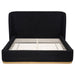Blaire Upholstered Eastern King Wingback Platform Bed Black