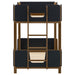 Morris Twin Over Twin Wood Bunk Bed Black and Walnut
