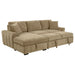 Pastrana Upholstered Sleeper Sectional Sofa LAF Chaise Camel