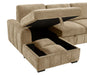 Pastrana Upholstered Sleeper Sectional Sofa LAF Chaise Camel
