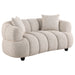 Whitney 2-Piece Contemporary Channel Tufted Woven Fabric Sofa Set Pebble
