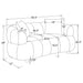 Whitney Contemporary Channel Tufted Woven Fabric Upholstered Sofa Set