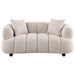 Whitney Contemporary Channel Tufted Woven Fabric Upholstered Loveseat