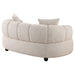 Whitney Contemporary Channel Tufted Woven Fabric Upholstered Loveseat