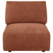 Elysia Chenille Upholstered Modular Armless Chair Coral