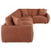 Elysia 5-piece Chenille Upholstered Modular Sectional Sofa Coral