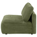 Elysia Chenille Upholstered Modular Armless Chair Green