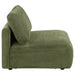 Elysia Chenille Upholstered Modular Armless Chair Green