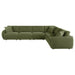 Elysia 6-piece Chenille Upholstered Modular Sectional Sofa Green