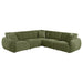 Elysia 5-piece Chenille Upholstered Modular Sectional Sofa Green