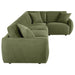 Elysia 5-piece Chenille Upholstered Modular Sectional Sofa Green