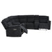 Hagen Upholstered Power Reclining Sectional Sofa Steel Grey