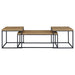 Straden 3-piece Engineered Wood Coffee Table Set Mango and Black