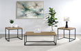 Straden 3-piece Engineered Wood Coffee Table Set Mango and Black