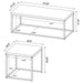 Straden 3-piece Engineered Wood Coffee Table Set Mango and Black