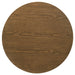 Franklin Round Wood Pedestal Side End Table Dark Brown