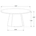 Franklin 36-inch Round Pedestal Coffee Table Dark Brown