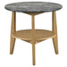 Bradley Round SmartTop End Side Table Grey and Natural