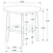 Bradley Round SmartTop End Side Table Grey and Natural