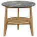Bradley 2-Piece Round SmartTop Coffee Table Set Grey and Natural